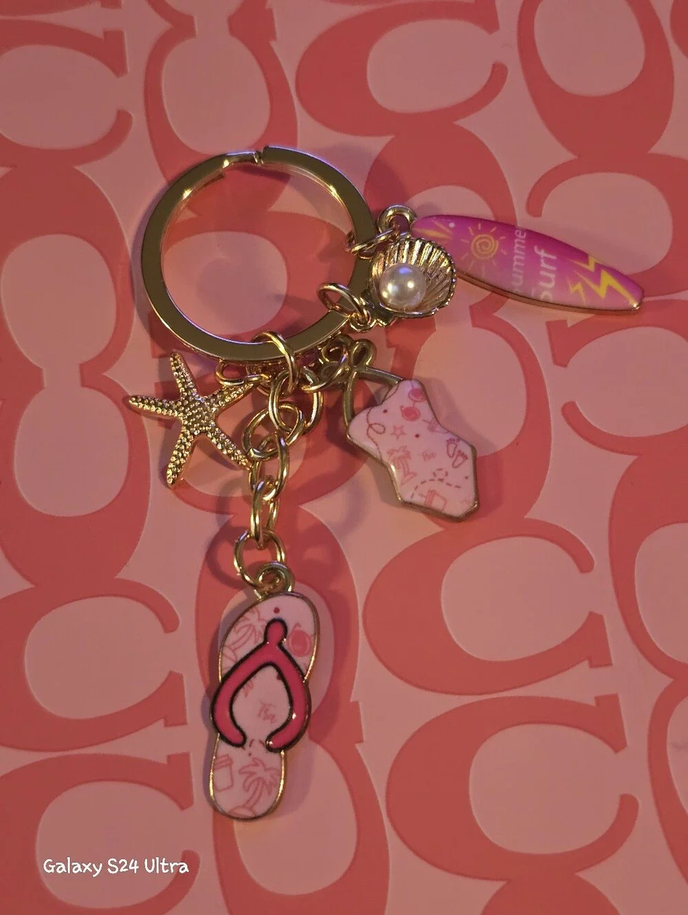Beach Theme Bag Charm/ Keychain NEW